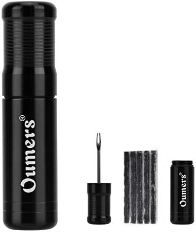 Oumers Tubeless Bike Tire Repair Tool Kit, Bike Tire Punctures with 5PCS Bacon Strips Plus Insertion Tool Tire Repair Fork Reamer...